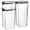 Argon Tableware Food Storage Container - Black - Pack of