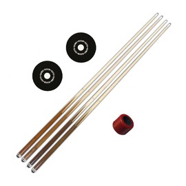 Game Room Guys Billiard Pool Maple Cue Kit - 4 Cue Sticks, 2 Spots, 1 Cue Shaper