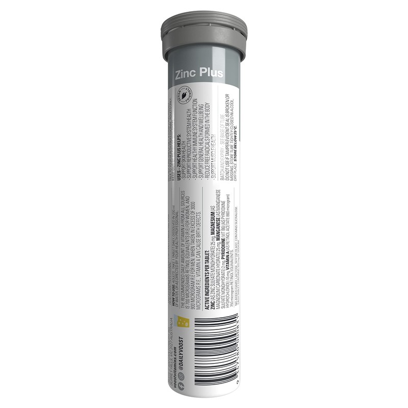 Voost Zinc Plus Citrus Effervescent Tablets 20 Pack