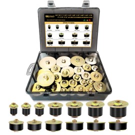 Siptenk 27pcs Expandable Freeze Rubber Plugs Assortment Kit, 13 Sizes Automotive Frost Expansion Plug Fit Hole 3/4" to 2-3/8" (19mm - 60mm)