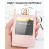 Teskyer ID Card Holder with Strap, PU Leather with Transparent