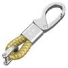 Skipper D-Clip Carabiner Keyring Imitation Leather Gift for Wife Husband