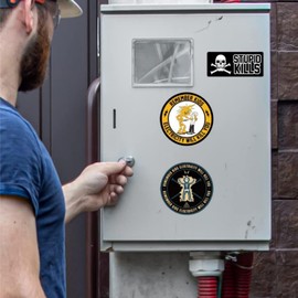 Zjkai 150 PCS Funny Hard Hat Stickers For Adults, Tool Box, Helmet, Blue Collar Stickers, Prank meme Vinyl Waterproof decal for Mechanics, Electricians, Union, Military, Construction