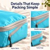 Compression Packing Cubes Set for Travel – Foldable Nylon Zipper