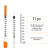 29 Gauge 1cc 1/2 in(13mm) Syringes with Needle,Pack of 100