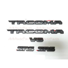 Toyota OEM 5PC KIT MATTE BLACKOUT EMBLEM OVERLAY KIT FIT FOR 2016-2021 TOYOTA TACOMA SR5 V6