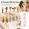 10-Pack Mini Vase Magnets for Fridge with Flowers, Glass Vases