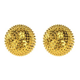 CHI-ENTERPRISE - zwei magnetische Massagebälle - klein | Faszienbälle zur selbsttherapeutischen Akupressur Behandlung | Inhalt: 2 Igelbälle in gold, je 32 mm Durchmesser & 228 Akupressurnadeln