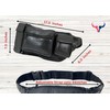 Lambskin Leather Large Waist Bag Multi Function 4 Pocket Fanny