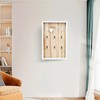 Volumoon Wooden Key Holder, Wall-Mounted Key Rack with 6 Hooks,