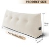 Huatean Home Headboard Pillow Full, Backrest Triangular Wedge Pillow Headboard