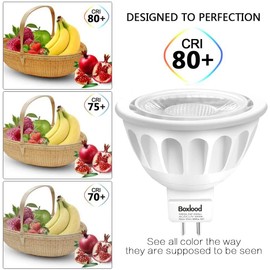 Boxlood MR16 LED Bulbs, 12 Volt, GU5.3 Bi-Pin Base, 40-Degree, 5-Watt (50-Watt Equivalent), 500 Lumen, 6000K Cool White, Spotlight LED Bulbs, 6 Pack