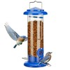 Kingsyard Upgraded Bluebird Feeder for Outdoors Hanging, Metal Mealworm Tube