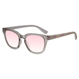Calabria R860 FL-41 Reading Glasses +2.75 Grey Crystal Blue Pink Fluorescent Light Sensitivity Eyeglass Photophobia Readers
