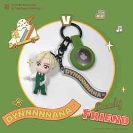 BTS TinyTAN Dynamite AirTag Figure Keyring - V
