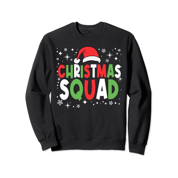 Funny Christmas Squad Matching Holiday Santa Elf Naughty Fun Sweatshirt