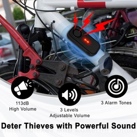 USUPERINK Car Alarm System, 113dB Fake Car Alarm, Motion Alarms for Cars Vehicle Security Alert Automotive Vibration Warning Interior Safety Red LED Light IP66 Waterproof, 7Pcs
