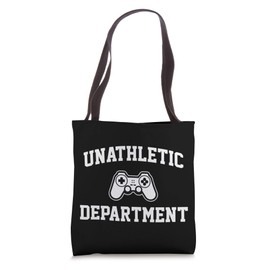 Funny Unathletic Department Video Games Nerdy Geek Gaming Tote Bag