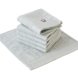 Bloom Imabari Towel, Certified Mini Handkerchief, Set of 6, Ciel, Mini Towel, Hotel Specifications, Water Absorbent, Quick Drying, Room Drying, 100% Cotton, Made in Japan (Gray)