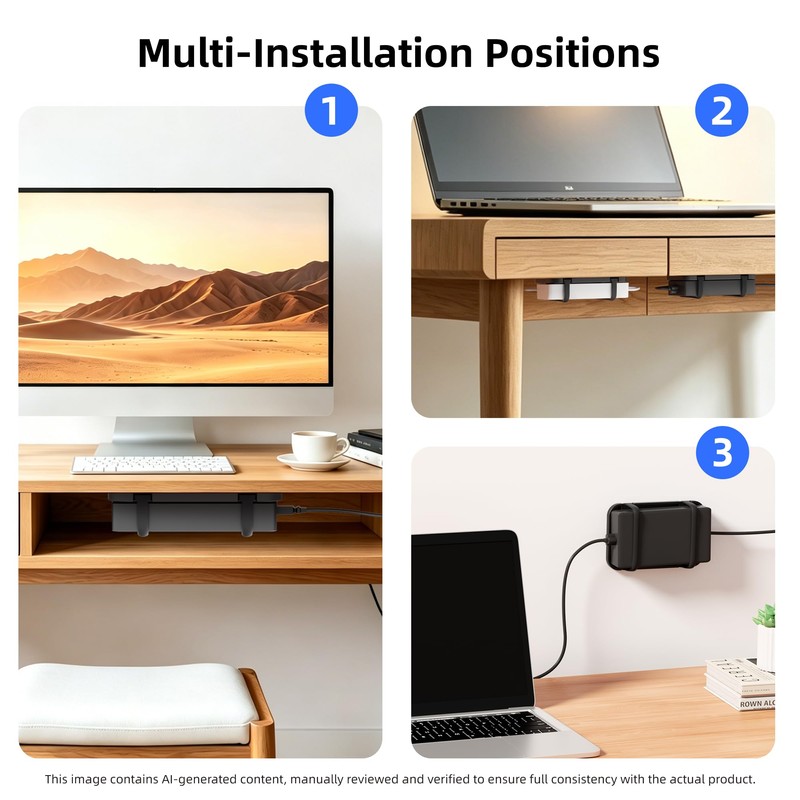 Upgraded Laptop Charger Holder,Adjustable Silicone Strap Power Brick Organizer With