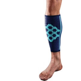 Medias de Compresion para Mujer y Hombre, color Azul. Pantorrilla Compresion Deportiva Elastica para Ejercicio, Gym, Varices, (Grande, 1 Pieza)