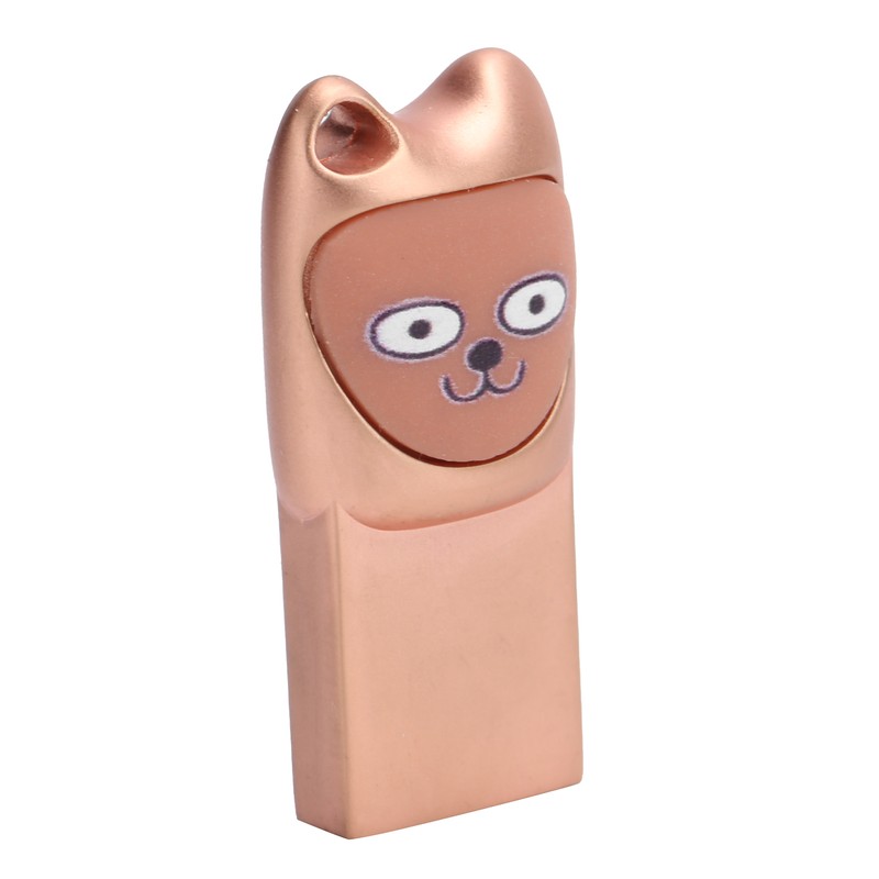 U Disk USB2.0 Memory Metal Flash Drive Cartoon 2‑in‑1 with