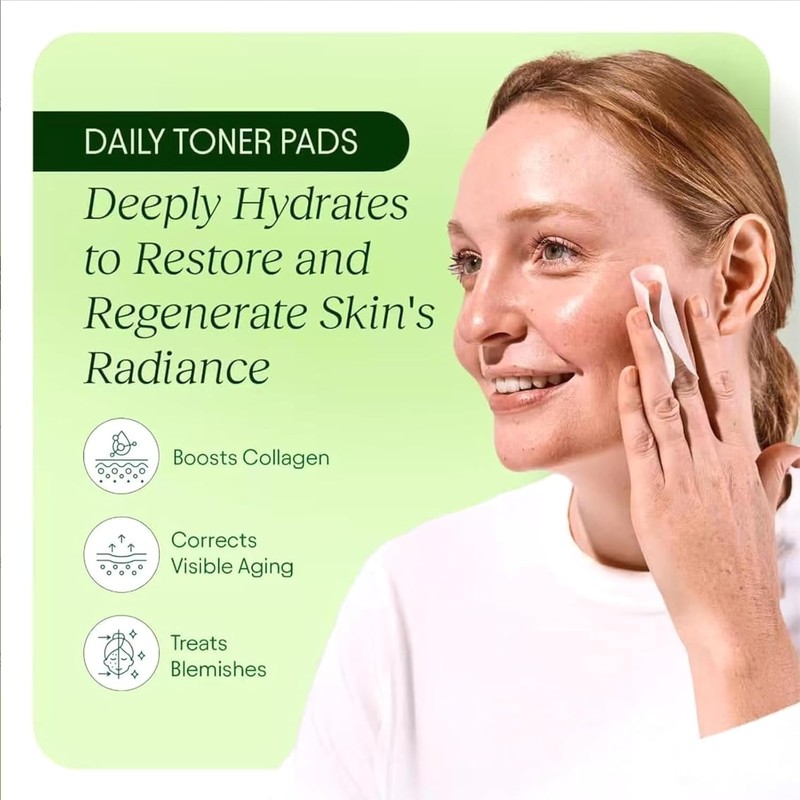 Toning Polish Pads 100 Count Snail Mucin Peptides Centella Dark