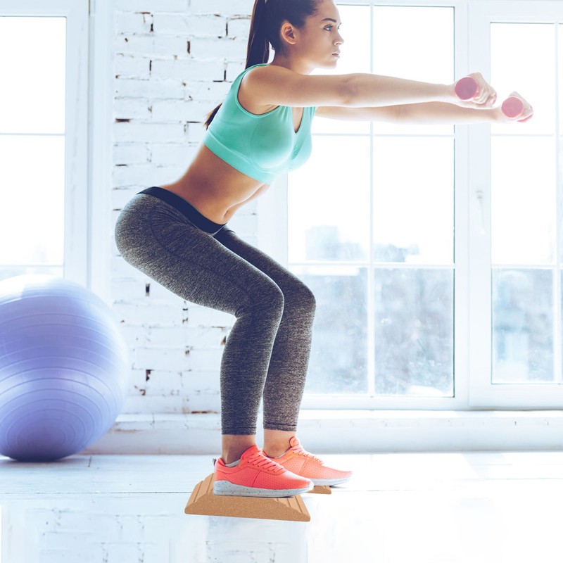 High Density Cork Squat Wedge Professional Elevated Non Slip Slant