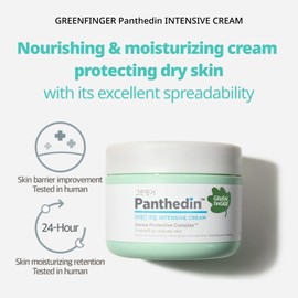 GREEN FINGER Panthedin Face Moisturizing Cream 6.8 Fl Oz, Hyaluronic acid Ceramide Vitamin Squalane Face Body Lotion, Skin Barrier Repair Moisturizer for Sensitive Itch Skin, Korean Skincare