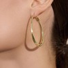 Lightweight Oval Hoop Earrings for Women - 14K Gold Plated,