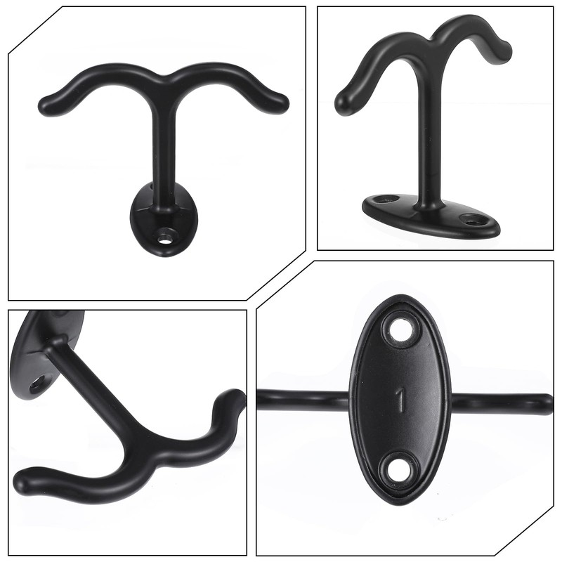 Lemecima 12 Pcs Zinc Alloy Ceiling Double Hook Cabinet Wardrobe