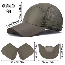 ALBERTO Sombrero para el Sol Unisex, Sombrero de Pesca con protección UV con Velo y protección para el Cuello con mosquitera para Pesca, Senderismo, Camping, Playa y Safari (Azul Oscuro)
