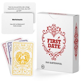LifeSpark First Date Card Game 54 Cards for Dates with Question Cards, Wildcards and Betting Cards, First Date Conversation Starters 59x91mm