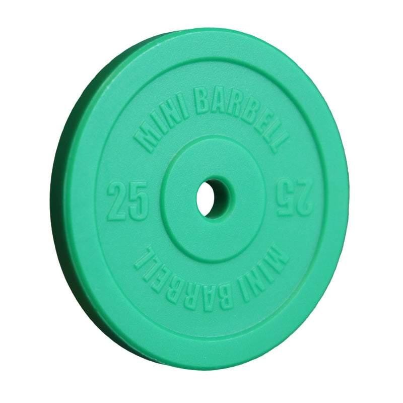 Mini Barbell Color Bumper Plates - Weight: 2.5lbs, Pairs: 2
