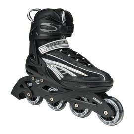 Panther Inline Skates for Men with Adjustable Strap, 82mm Wheels - Soft Boot Fit and Comfortable Inline Skates for Street Hockey, Roller Derby & Long-Distance Skating (7.0-Gray/Black)