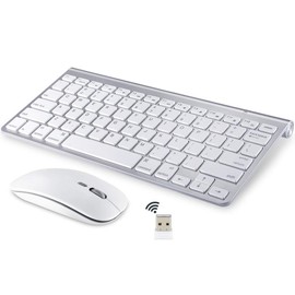 Wireless Keyboard and Mouse Compatible with iMac MacBook Air/Pro (Wireless 2.4GHz)