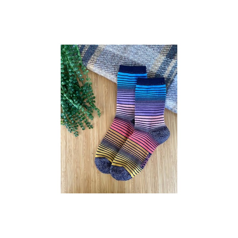 Cub Rocks, 1pk Ladies Cotton Stripe Ankle Socks UK Size