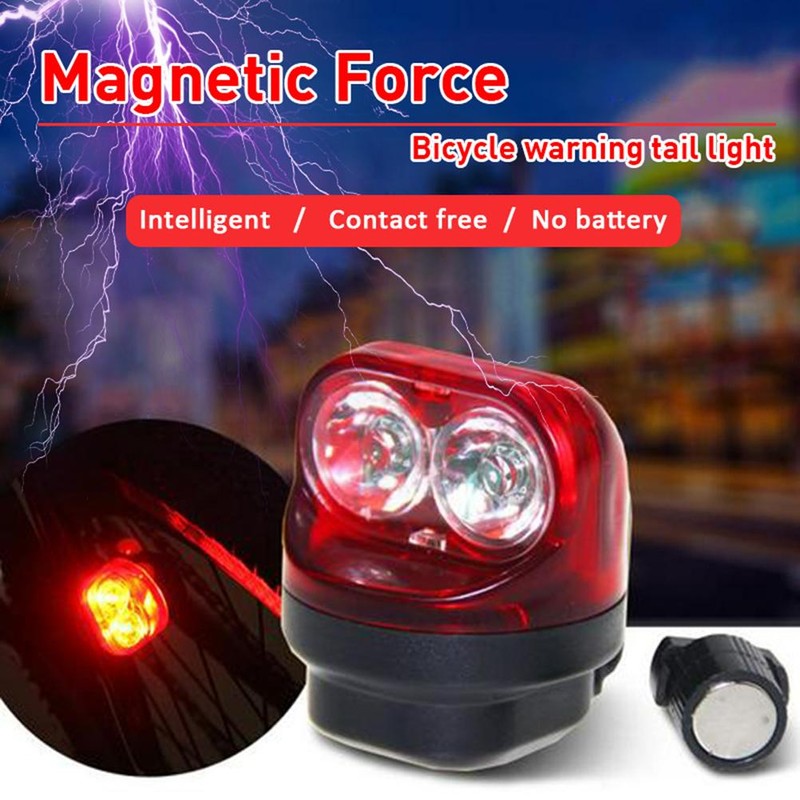 Bike LED Tail Light Self Powered Magnetic Induction Bike Light