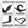 Logei Pack of 4 Metal Shelf Brackets with Screws Wall