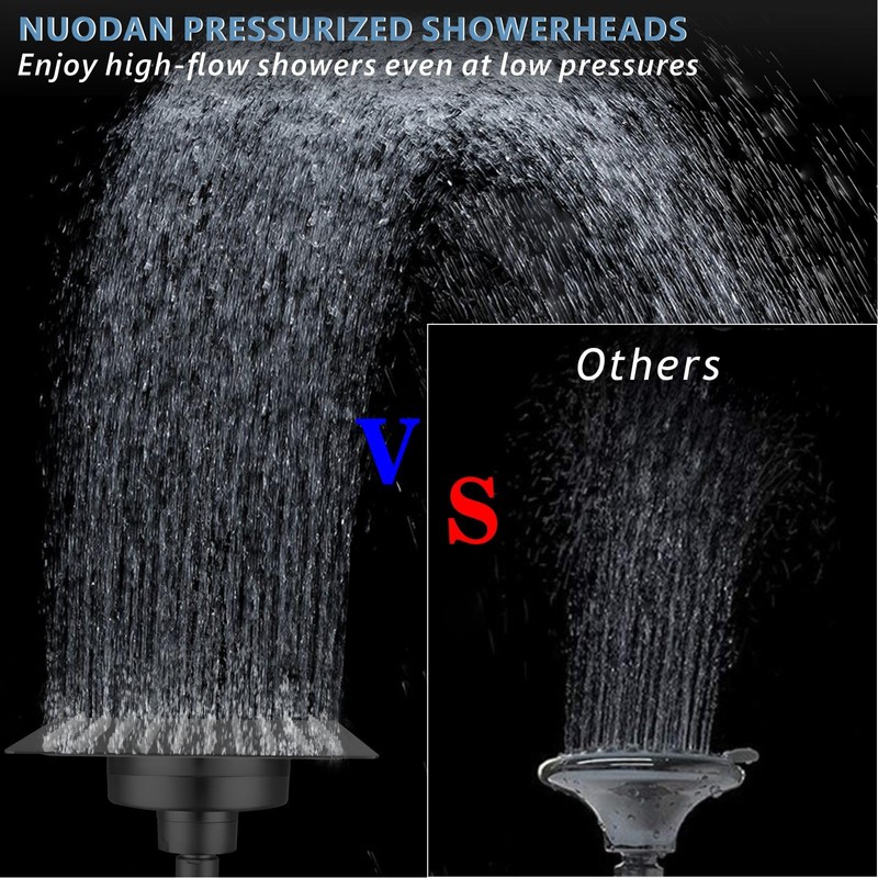 Nuodan Large Rain Shower Head with Filtered - 12" All