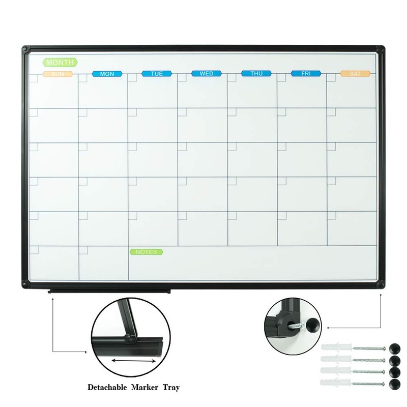 JILoffice Dry Erase Calendar Whiteboard - Magnetic White Board Calendar