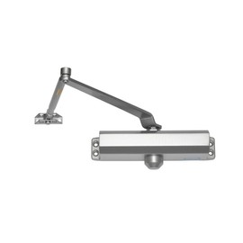 Global Door Controls Commercial ADA Door Closer in Aluminum with Adjustable Spring Tension - Sizes 1-4