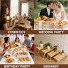 4 Tiered Serving Tray for Party Pine Wood Foldable Tiered