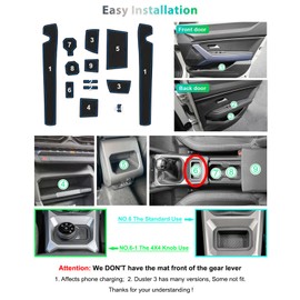 GAFAT New Dacia Duster 3 2024 2025 Non-Slip Mats, Rubber Mats for Dacia Duster III 2024 Non-Slip Mats Centre Console Cup Holder Door Seam Mats, Dacia Duster 3 Accessories (Blue)