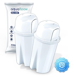 Aquafloow Water Filter Cartridges for Water Filter Jug, Filter Cartridge, Water Filter System to Reduce Limescale, Chlorine | Replacement for Brita Classic, Dafi Family Astra - Pack of 2