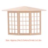 1/12 Dollhouse Bay Window Exquisite Miniature Wooden 45 Degree Corner