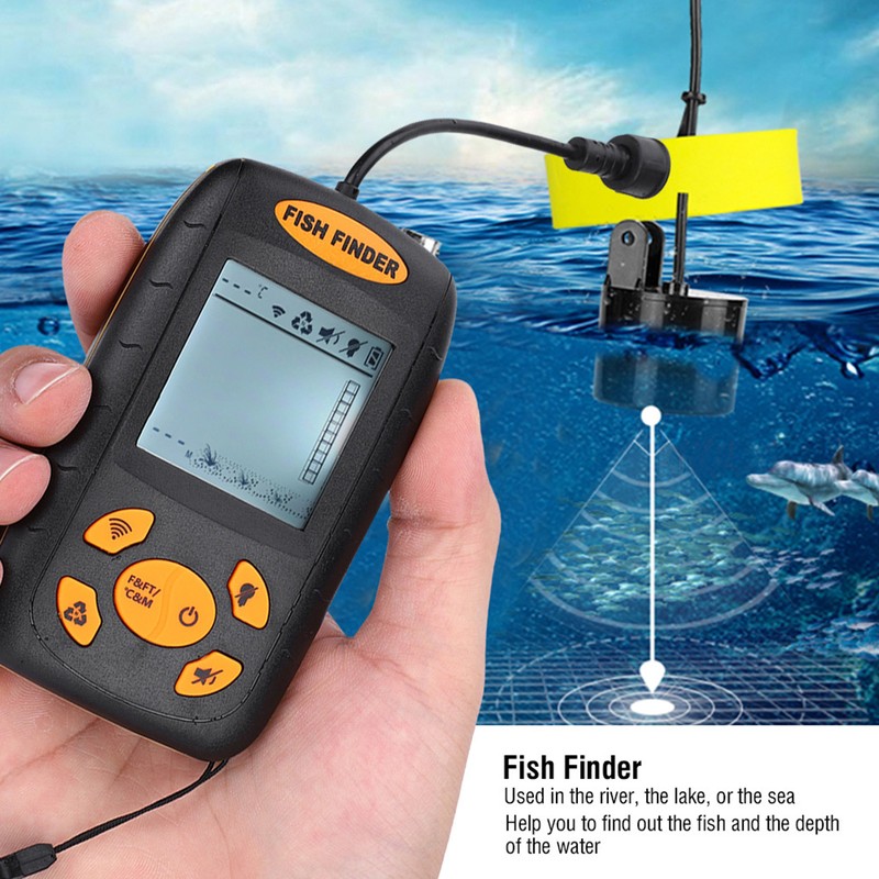 Sonar Frequency Fish Finder Fishing Sensor Underwater Transducer Fishing Accessory