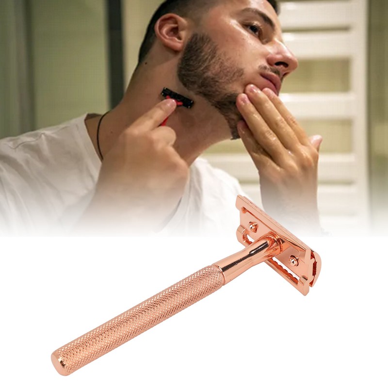 Manual Beard Blade Trimmer Double Edge Waterproof Safety Manual Beard