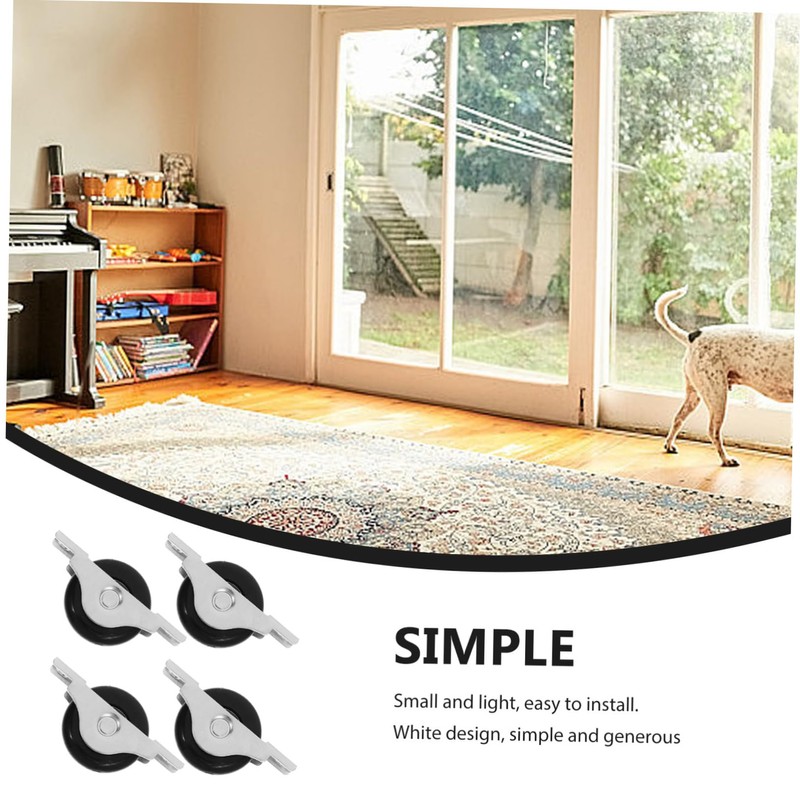 Operitacx Sliding Door Window Pulleys 4pcs Metal Roller Wheels for