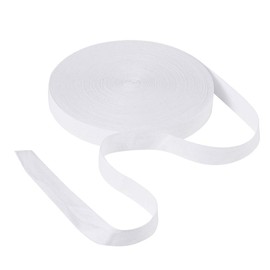 PandaHall 45 Meters 25mm Cotton Bunting Tape White Twill Tape Herringbone Ribbons for Sewing Dressmaking Alterations Craft